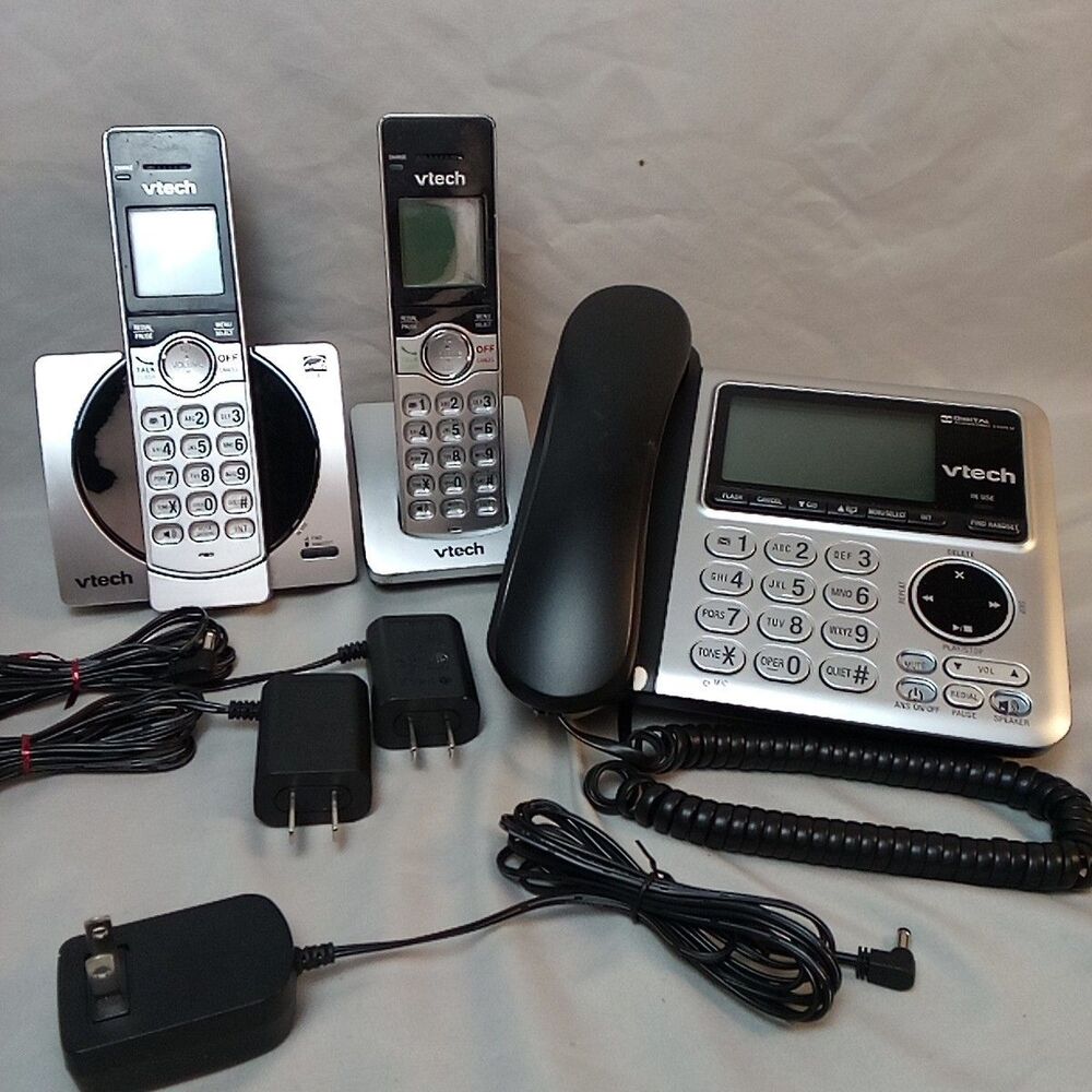 VTech Cordless Digital Phone Answering System CS6649 CS619-2 Expandable Handset